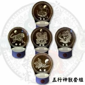 五行神獸雷雕壽桃塔組合