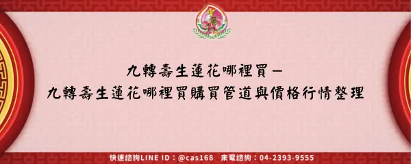 Read more about the article 九轉壽生蓮花哪裡買－九轉壽生蓮花哪裡買購買管道與價格行情整理
